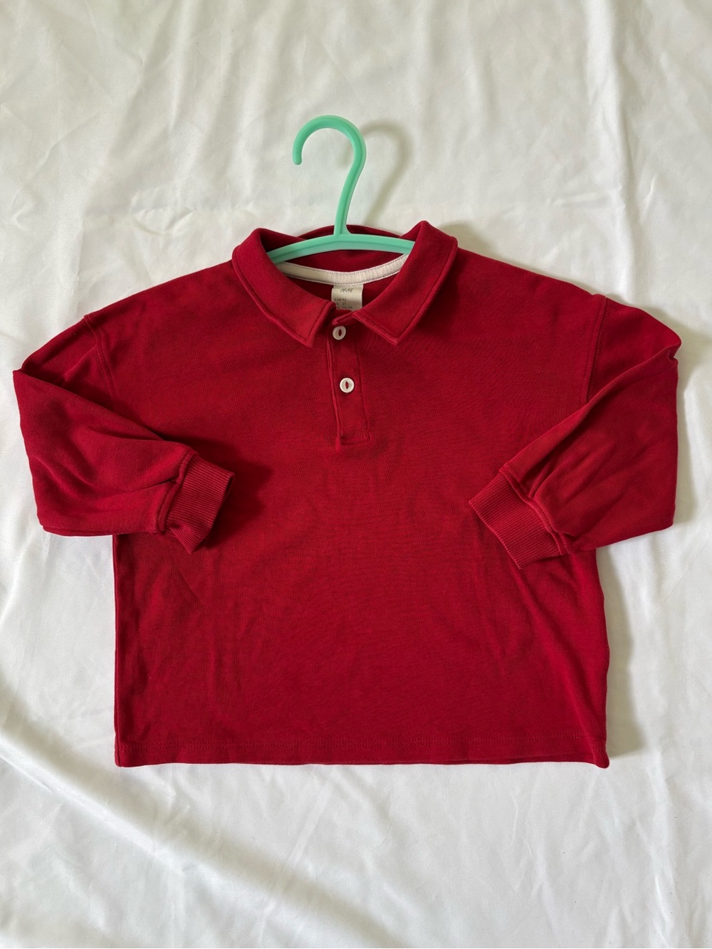 🦖Toddler boy H&M Long-Sleeve Polo Shirt - Red